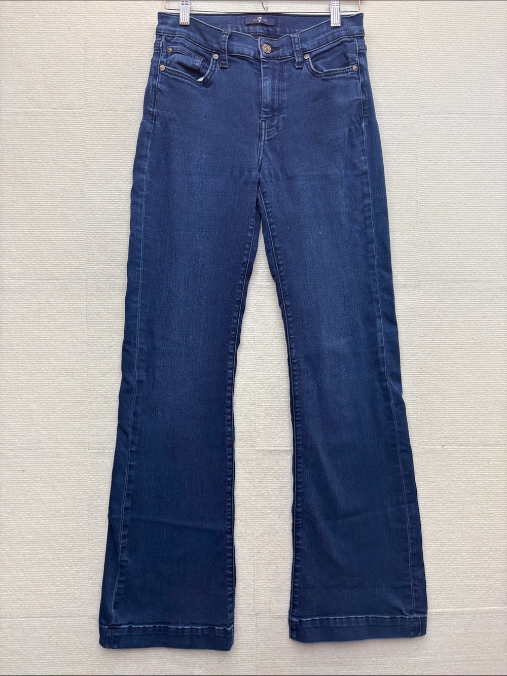 7 For All Mankind Dark Blue Wide Leg Dojo Jeans